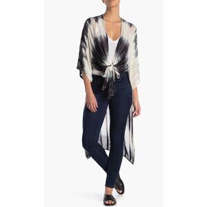 Melrose and MarketTie Dye 3/4 Sleeve Ruana Duster NEW WITH TAGS